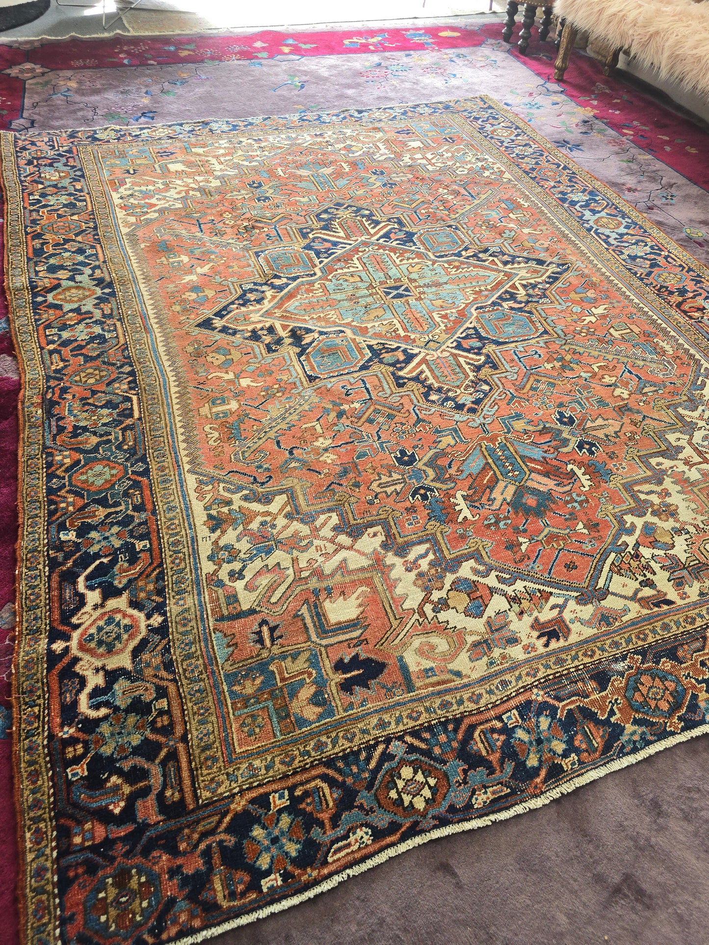 10289 Antique Heriz CIrca 1920