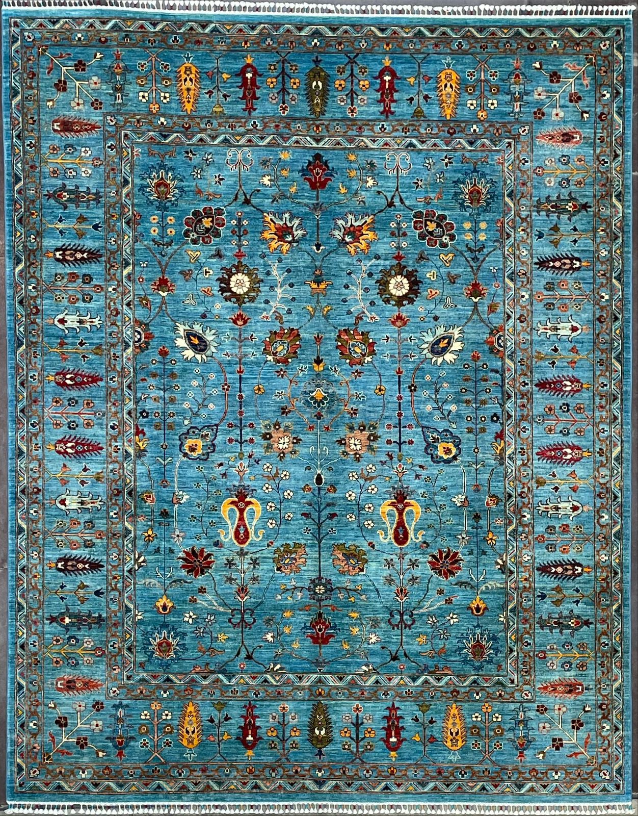 Blue Afghan Sultani Rug – 8x10