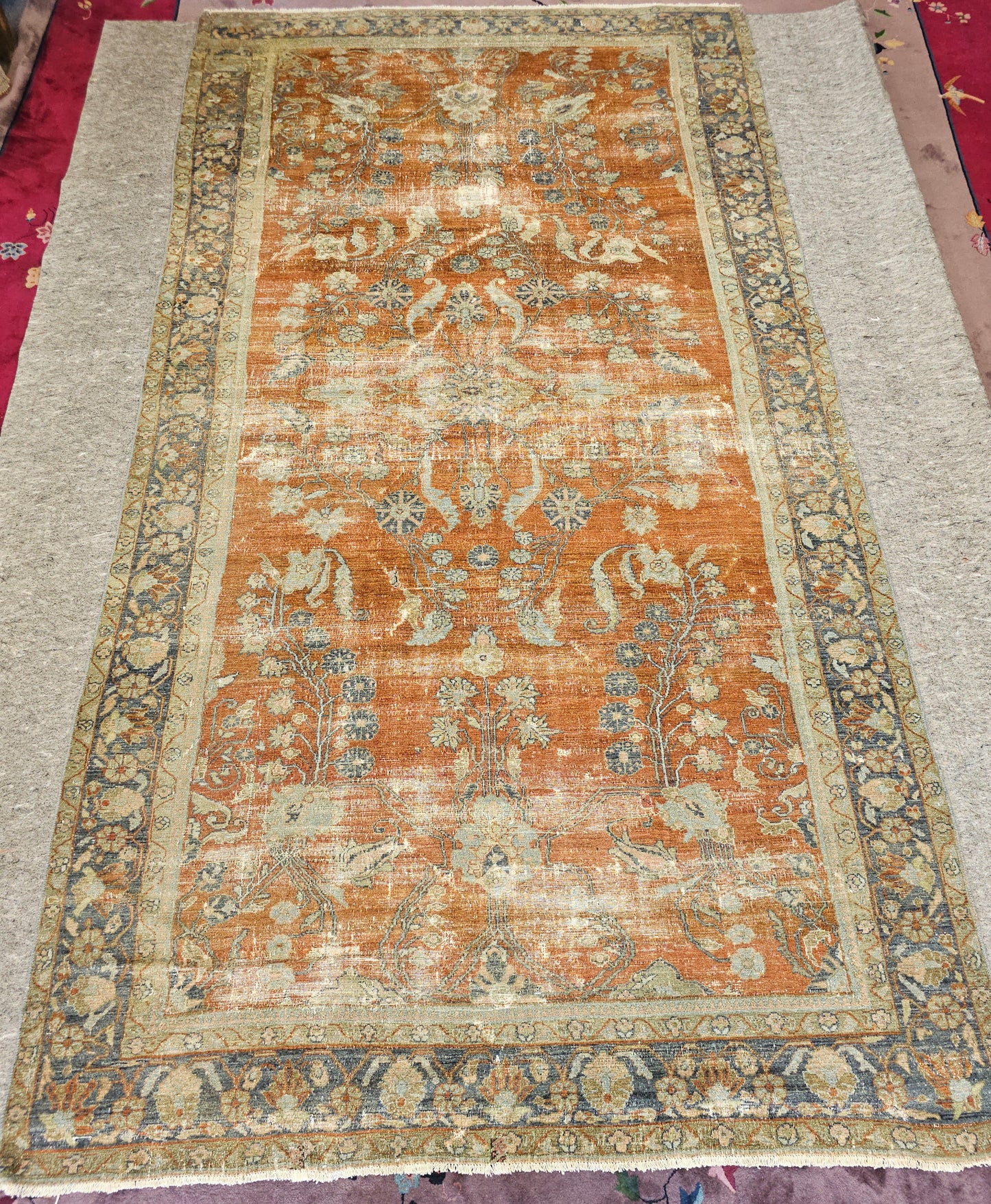 Antique Persian Lilihan Rug – Hand-Knotted Wool (Circa Early 20th Century) (#9225) – 7 x 13