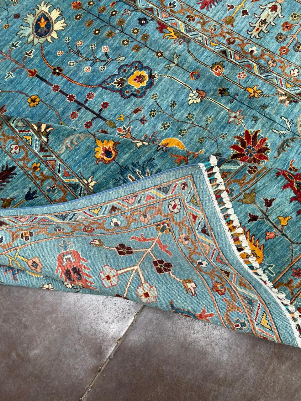 Blue Afghan Sultani Rug – 8x10