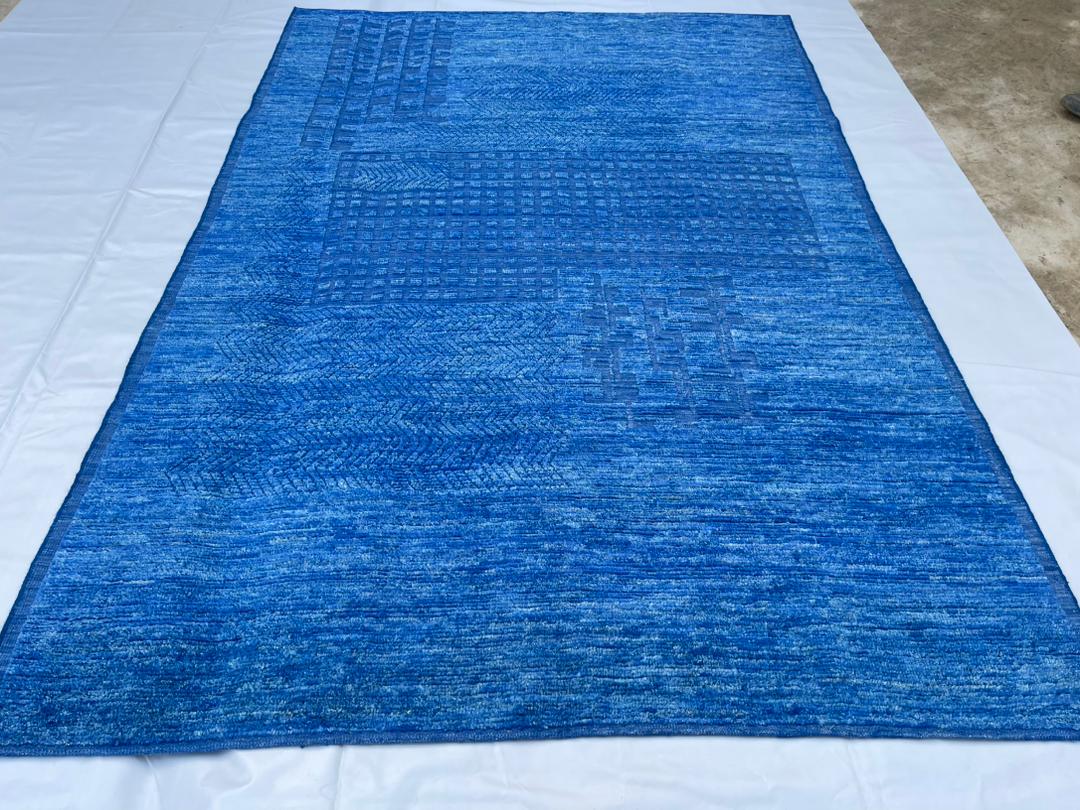 "John Ahmad Rug" by John Ahmad inspired by Ivan Da Silva Bruhns – Wool Rug ELECTRIC BLUE