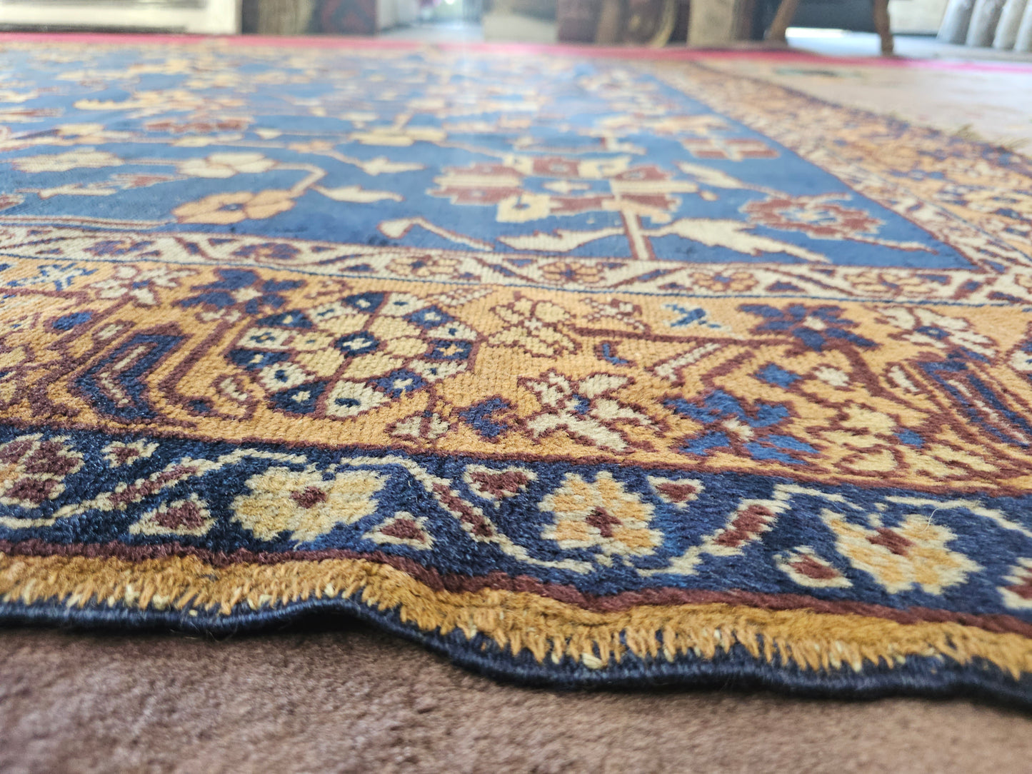 Antique Turkish Oushak Rug – Hand-Knotted Wool (Circa 1930) (#6112) – 7.2 x 10