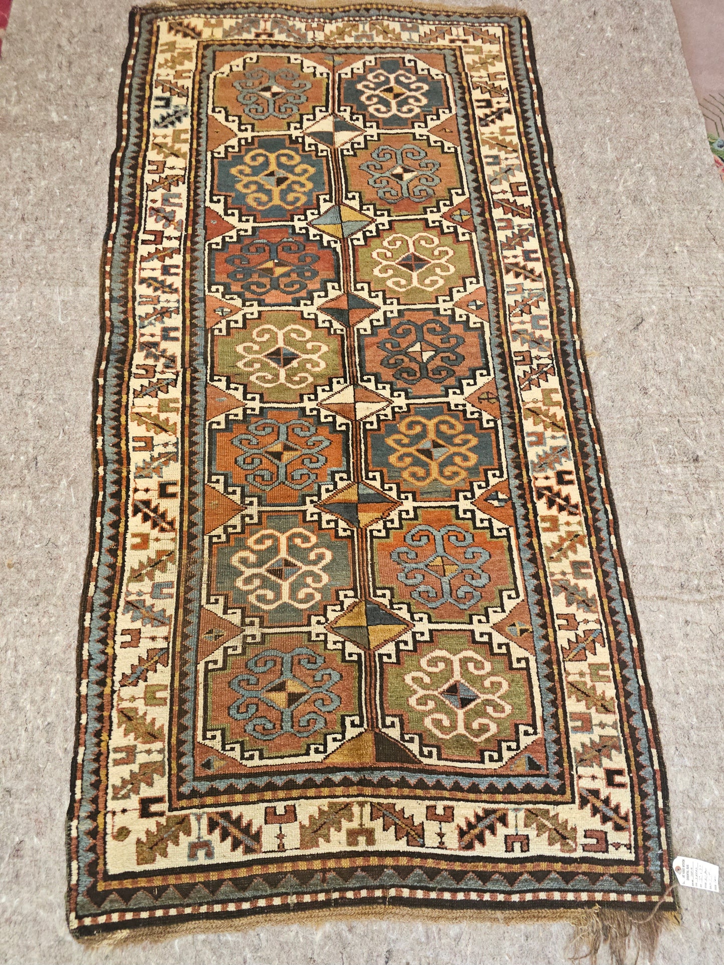 Antique Kazak Rug – Handwoven Tribal Wool (Circa 1880) (#10218)