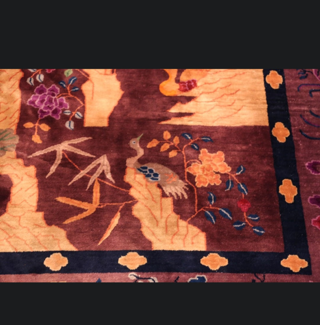 Antique Art Deco Nichols Chinese Rug 8x9