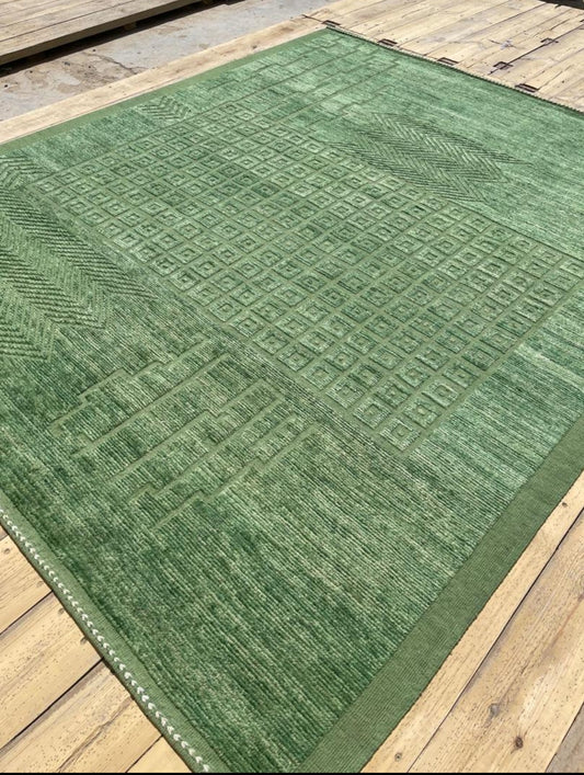 The John Ahmad Rug" – In Matcha Green