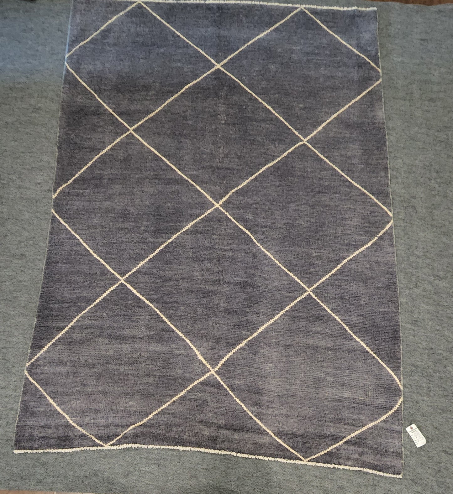 Modern Light Blue Afghan Rug