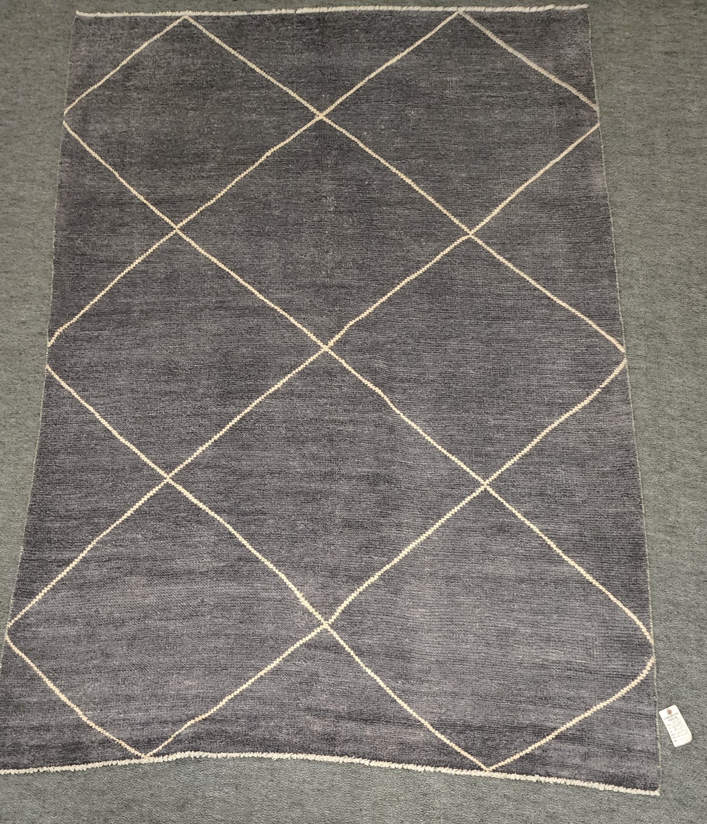 Modern Light Blue Afghan Rug
