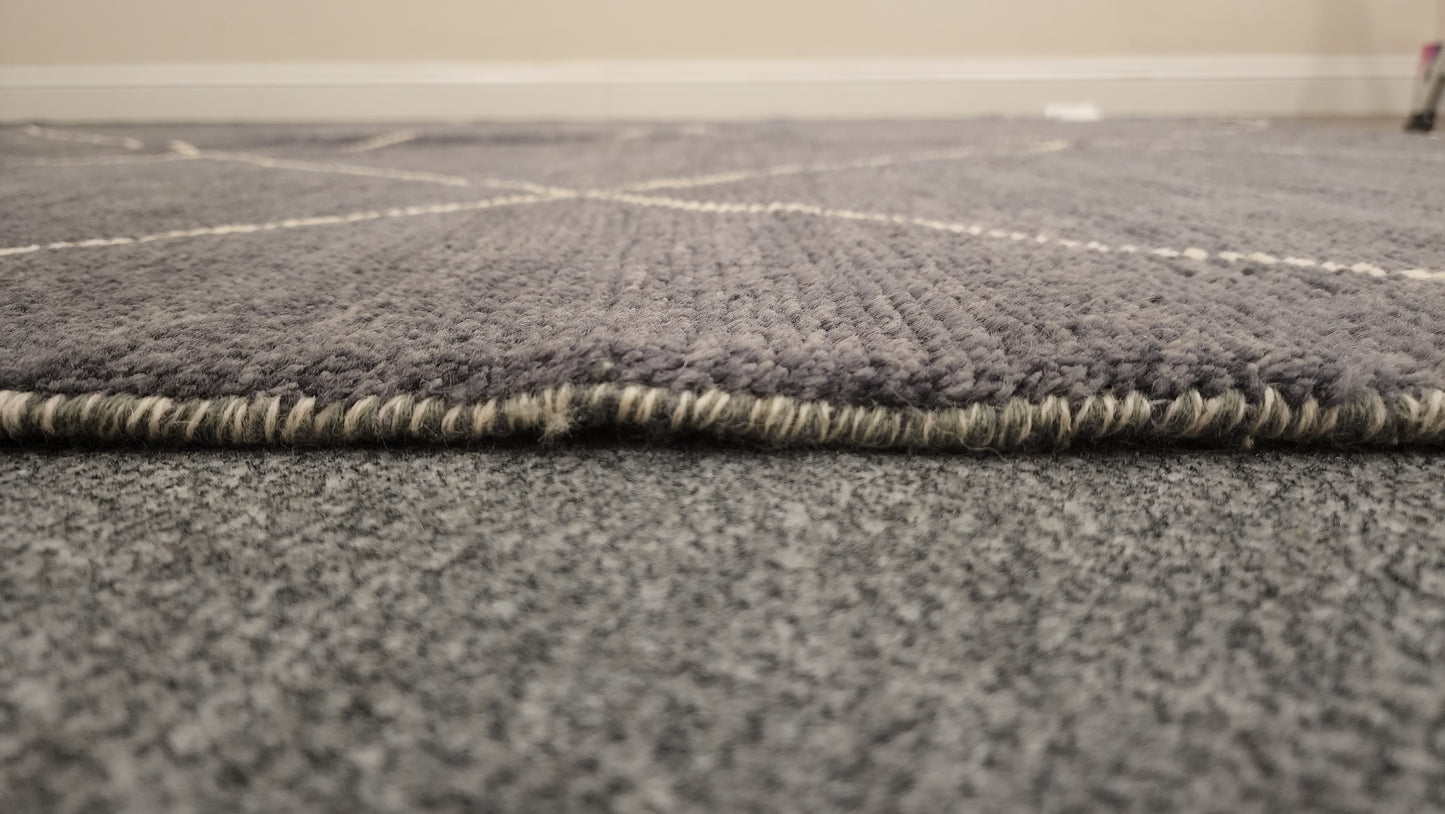 Modern Light Blue Afghan Rug