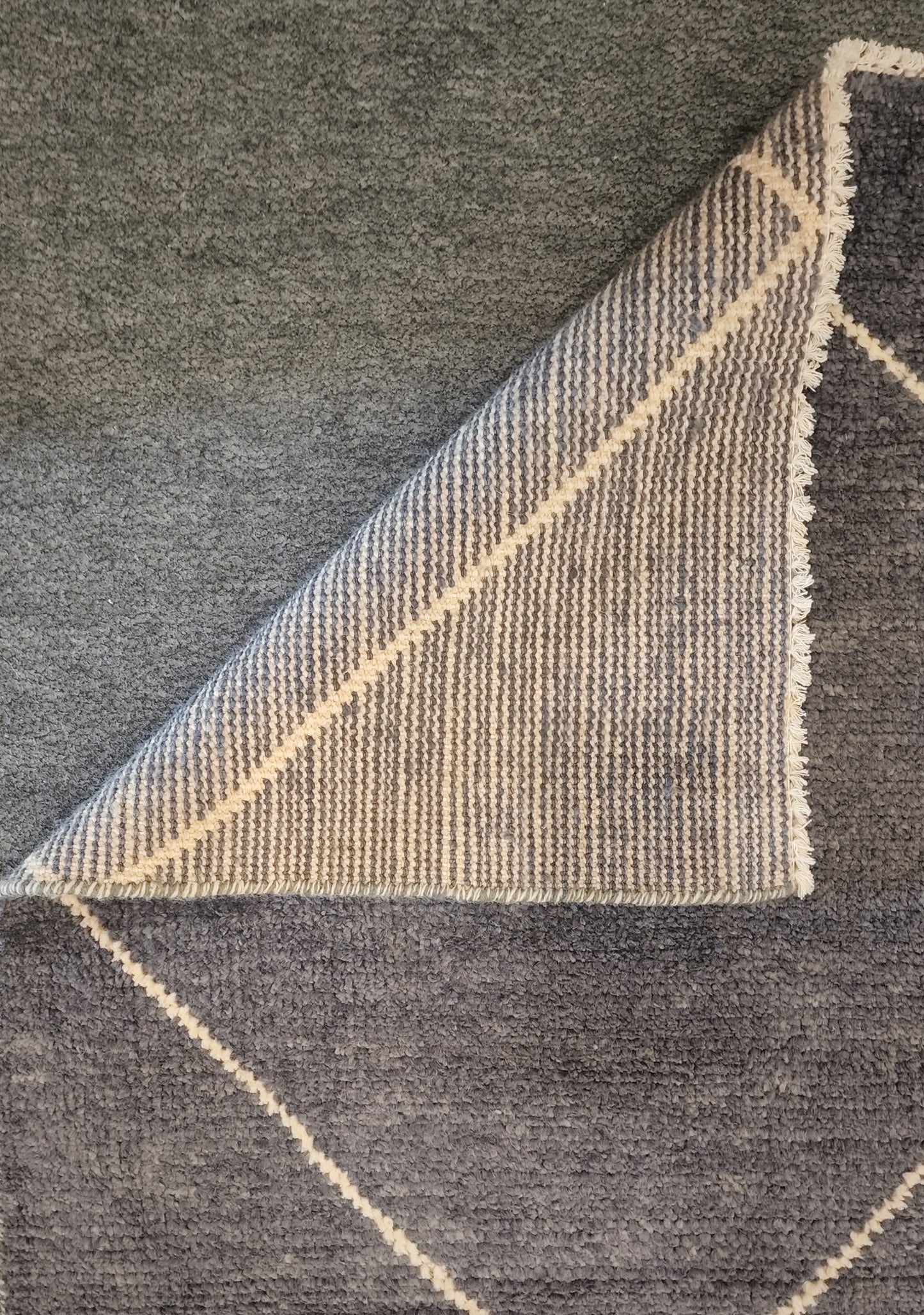 Modern Light Blue Afghan Rug