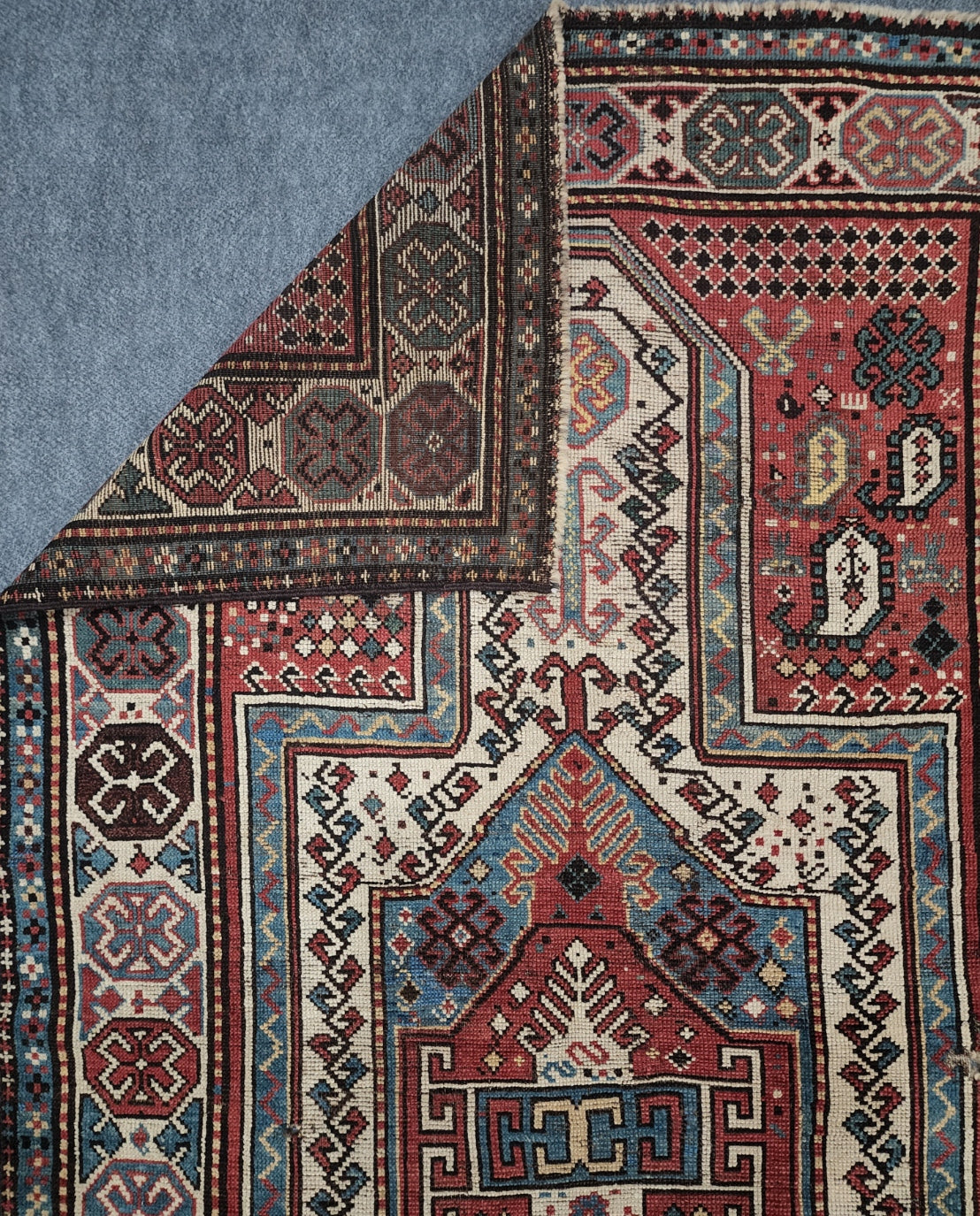 Antique Karabagh Rug – Hand-Knotted Wool (4 x 6.6) (#19203)