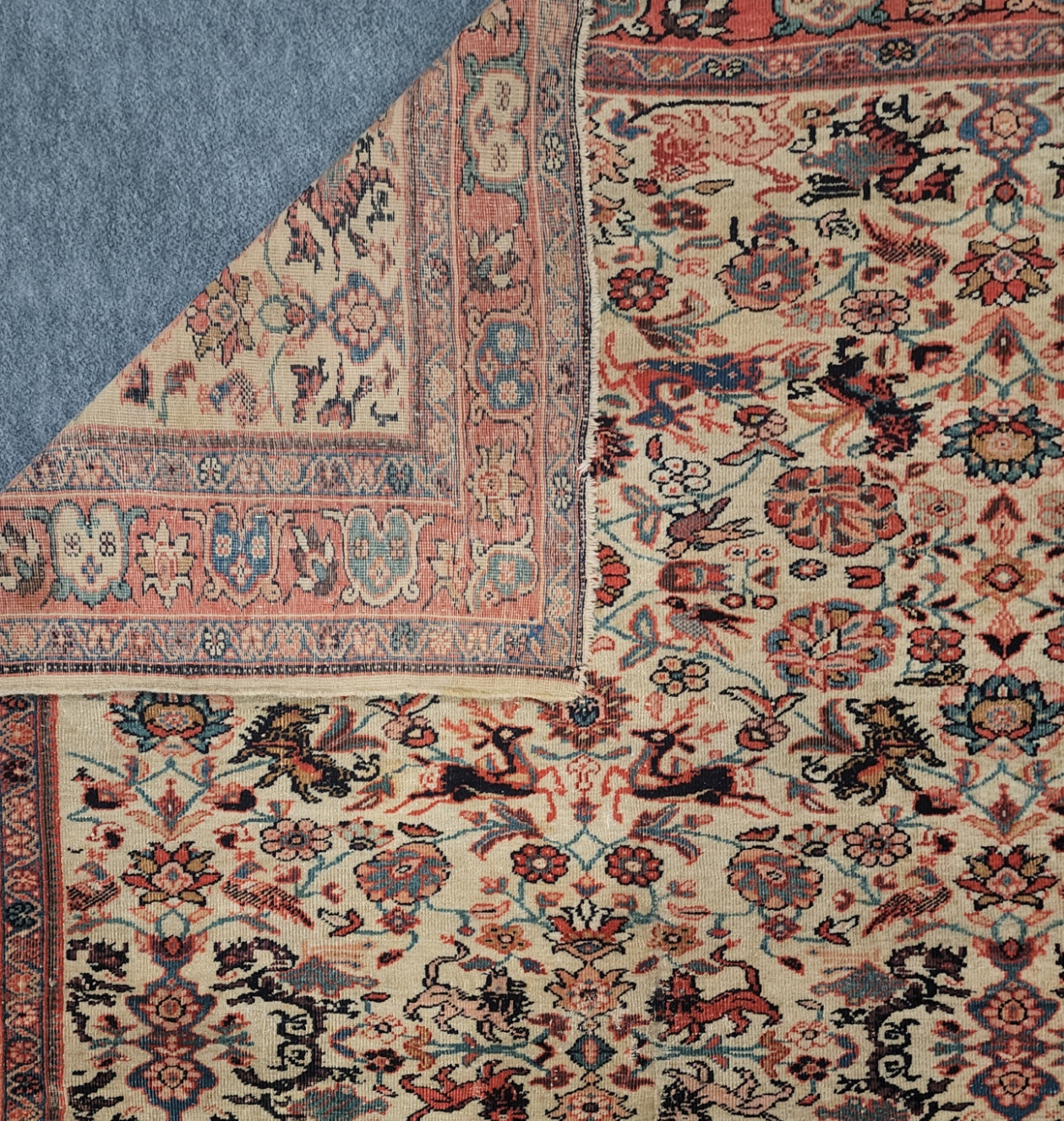 Antique Ziegler Mahal Rug – Hand-Knotted Wool (4.7 x 6.6) (#19703)