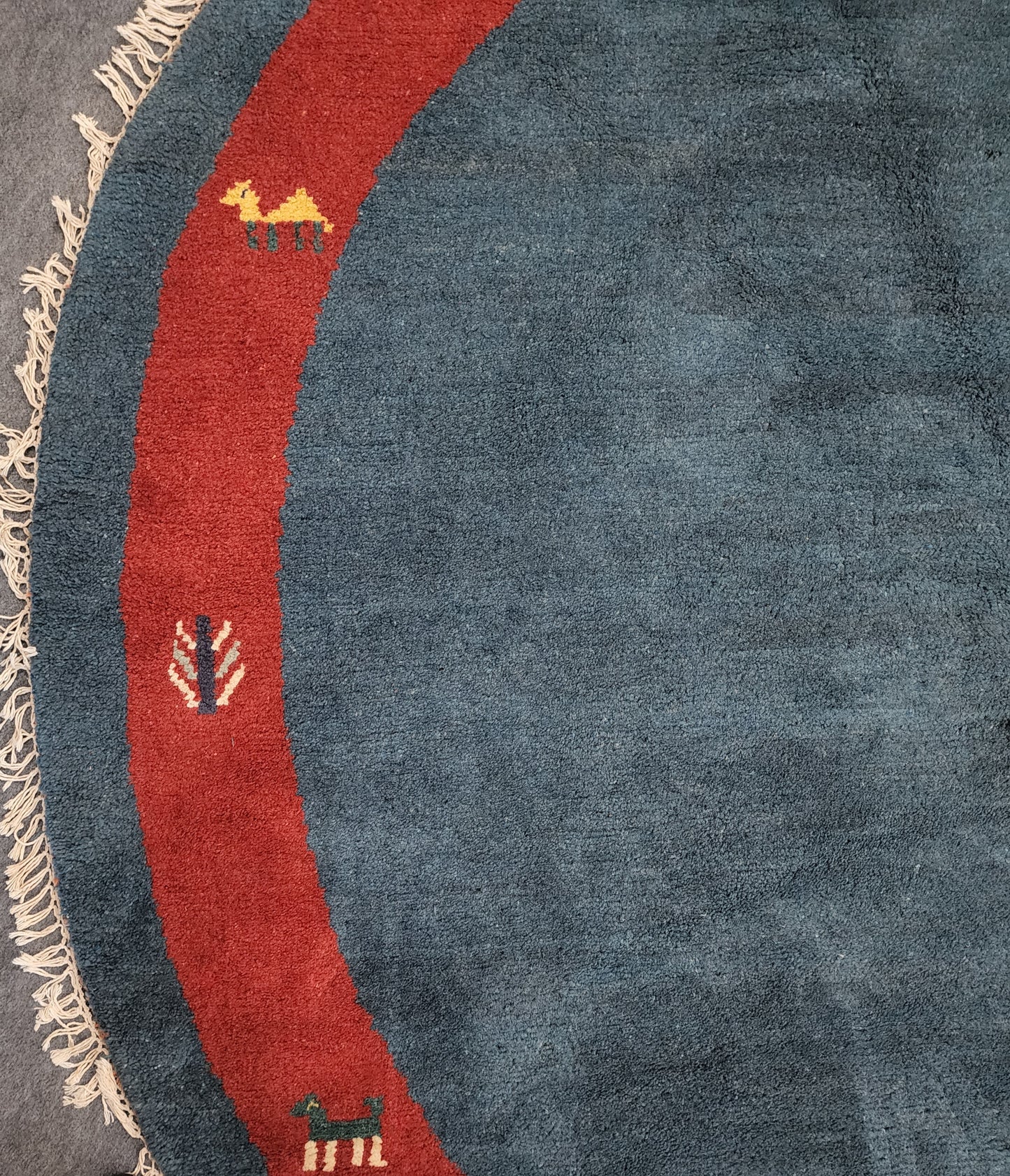 Round Gabbeh rug