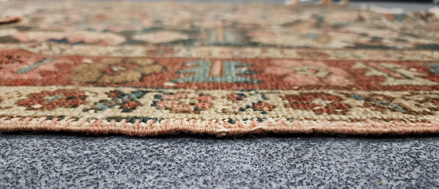 Antique Persian Karaja Rug – Handwoven Wool (Early 20th Century) | 3'7" x 4'1"