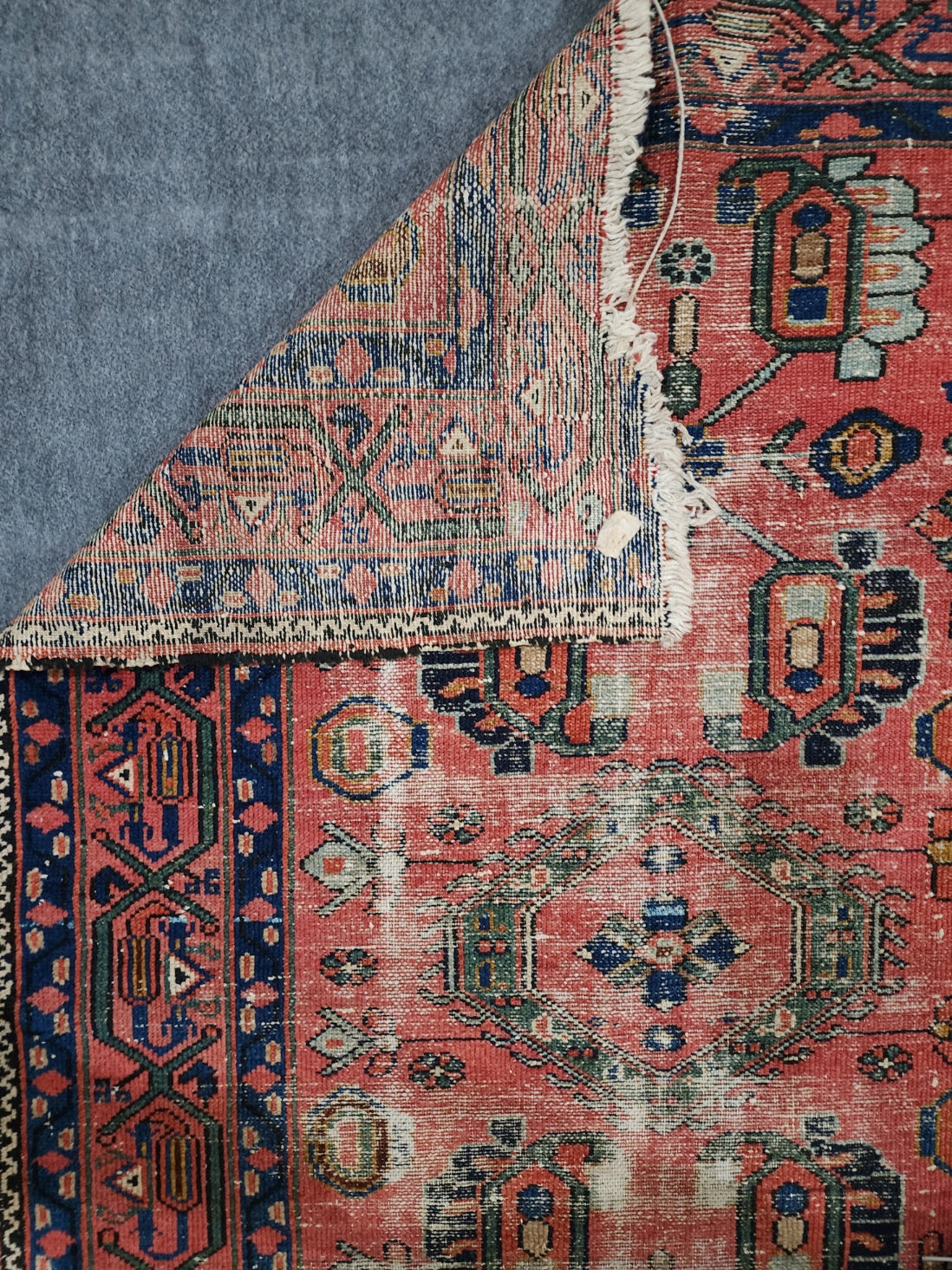 Antique Hamadan Rug – Handwoven Wool (Early 20th Century) | 3'4" x 4'8"