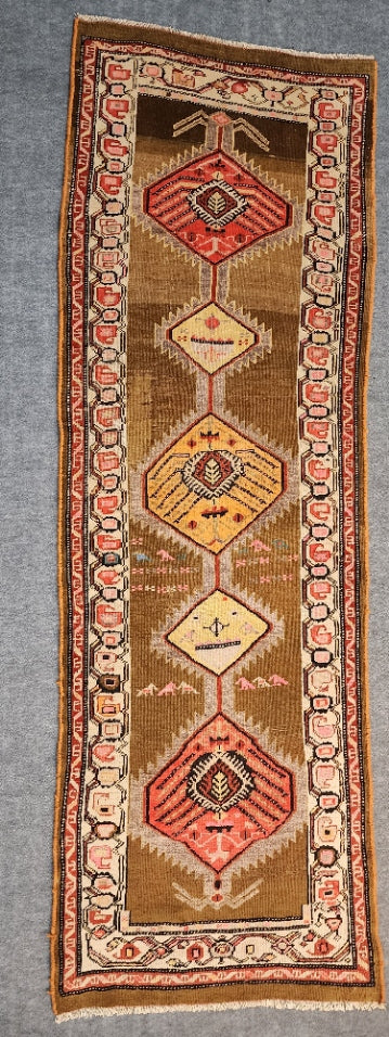 Antique Serab Runner – Handwoven Wool (Early 20th Century) | 3'3" x 8'3" (#21802)