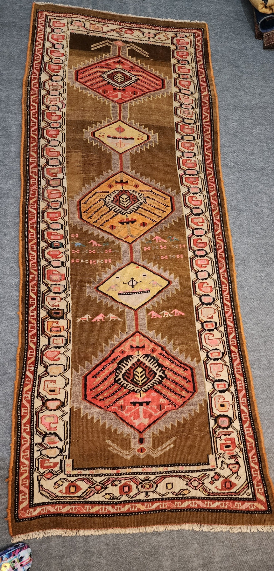 Antique Serab Runner – Handwoven Wool (Early 20th Century) | 3'3" x 8'3" (#21802)