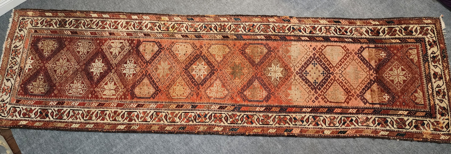 Antique Hamadan Runner – Persian Handwoven Wool Rug (Circa 1900s, 3.4 x 11.10 ft) (#22031)