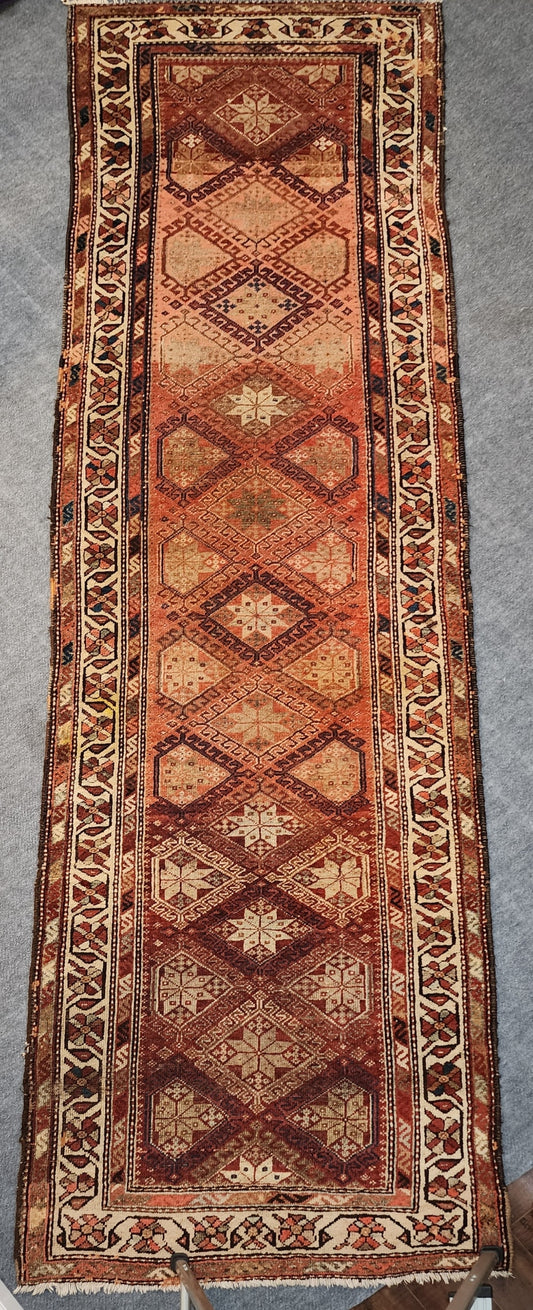 Antique Hamadan Runner – Persian Handwoven Wool Rug (Circa 1900s, 3.4 x 11.10 ft) (#22031)