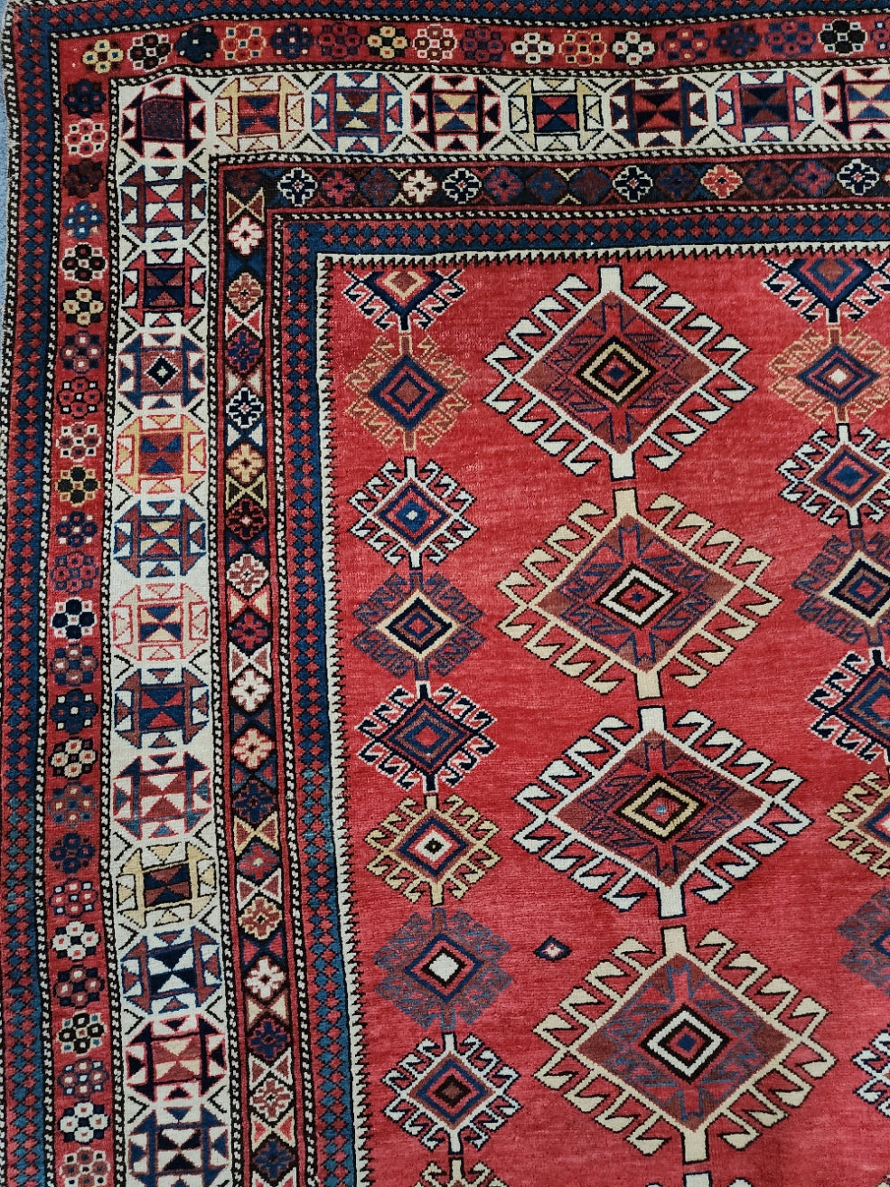 19th Century Antique Shirvan Rug – Mint Condition Collector’s Piece (4.3 x 5.7 ft)