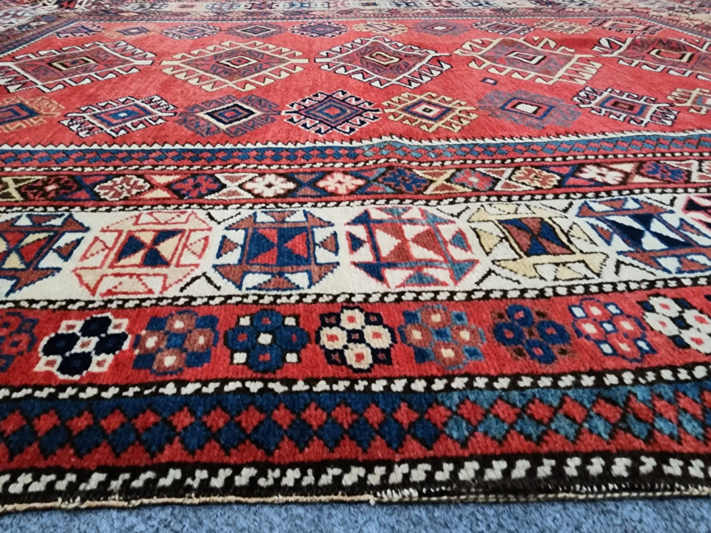 19th Century Antique Shirvan Rug – Mint Condition Collector’s Piece (4.3 x 5.7 ft)