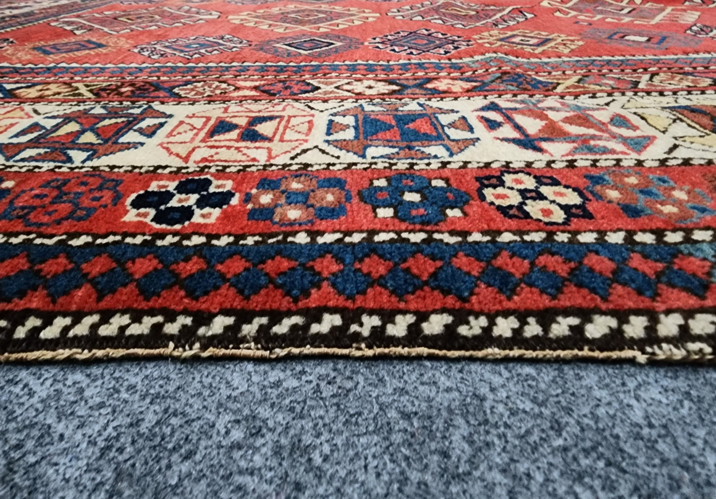 19th Century Antique Shirvan Rug – Mint Condition Collector’s Piece (4.3 x 5.7 ft)