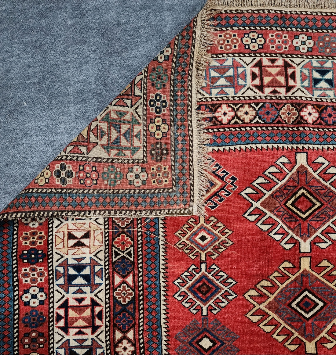19th Century Antique Shirvan Rug – Mint Condition Collector’s Piece (4.3 x 5.7 ft)