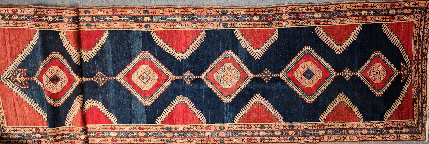 Antique Karaja Runner – Handwoven Persian Wool Rug (Circa 1900, 3.8 x 12.10 ft)