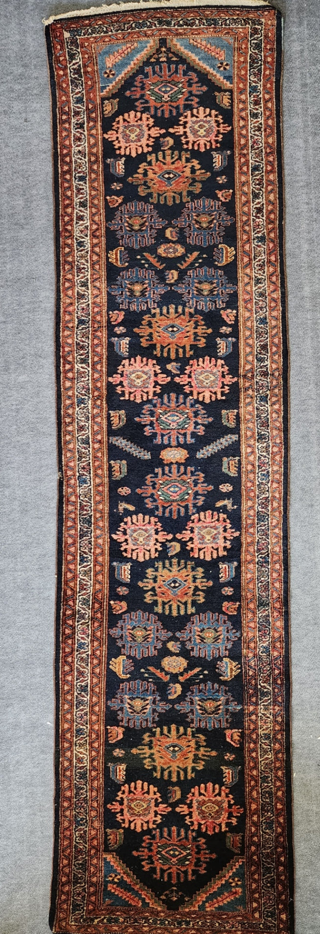 Antique Hamadan Rug – Early 20th Century Persian Handwoven Wool Runner (2.7 x 10 ft)