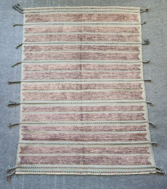 Handwoven Moroccan Turquoise Rug – Artisan Craftsmanship (5.5 x 8.2)