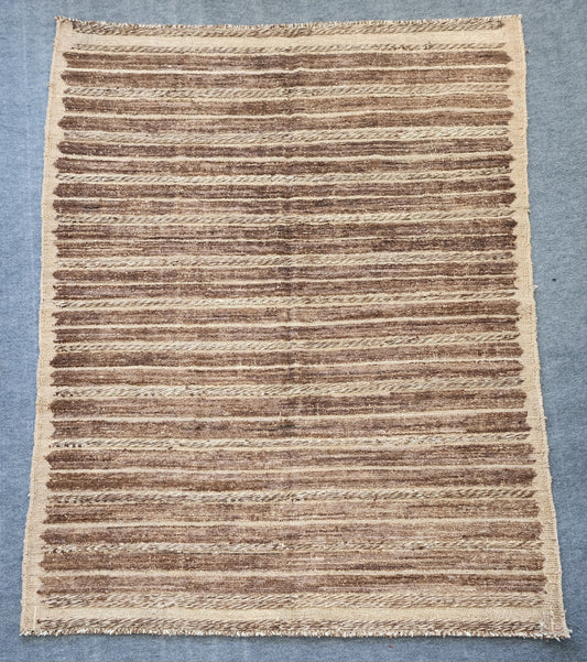 Handwoven Moroccan Chocolate Rug – Earthy Elegance (6 x 7.6)