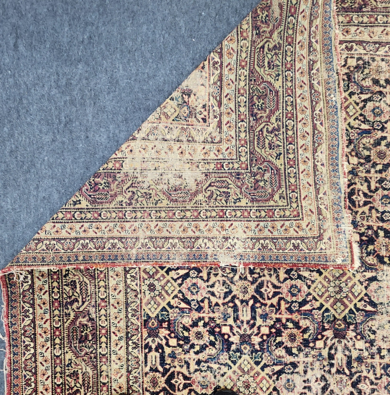 19th Century Antique Khorrasan Rug – Persian Handwoven Wool Carpet (5.10 x 12 ft)