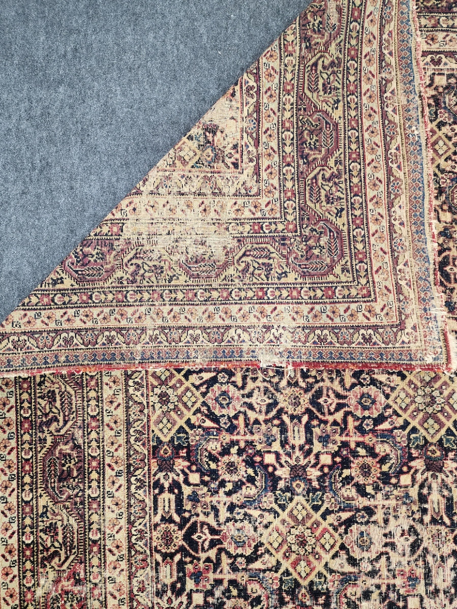 19th Century Antique Khorrasan Rug – Persian Handwoven Wool Carpet (5.10 x 12 ft)