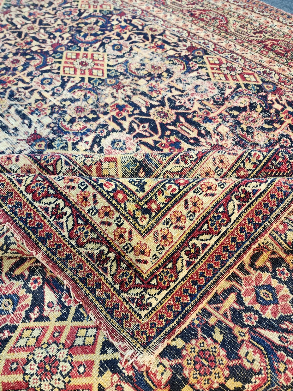 19th Century Antique Khorrasan Rug – Persian Handwoven Wool Carpet (5.10 x 12 ft)