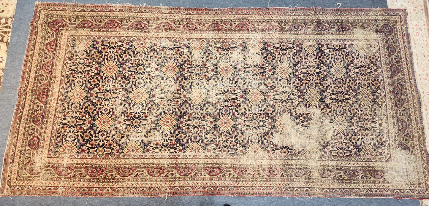 19th Century Antique Khorrasan Rug – Persian Handwoven Wool Carpet (5.10 x 12 ft)