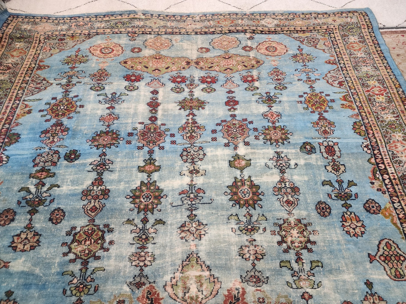 Antique Rare Blue Sultanabad Rug – Circa 1920s (9.6 x 15 feet)