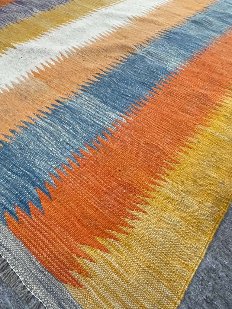 New Modern Afghan Kelim 6.7 X 9.11