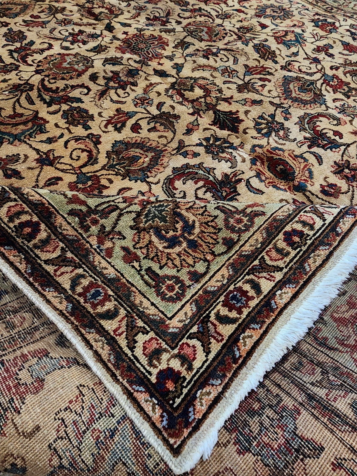 Vintage Indo Tabriz Rug