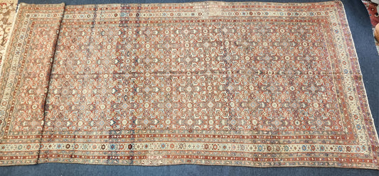 Antique Malayer Rug | Oversized Handwoven Persian Carpet | Circa Early 20th Century (7.4 x 19) (#9144)