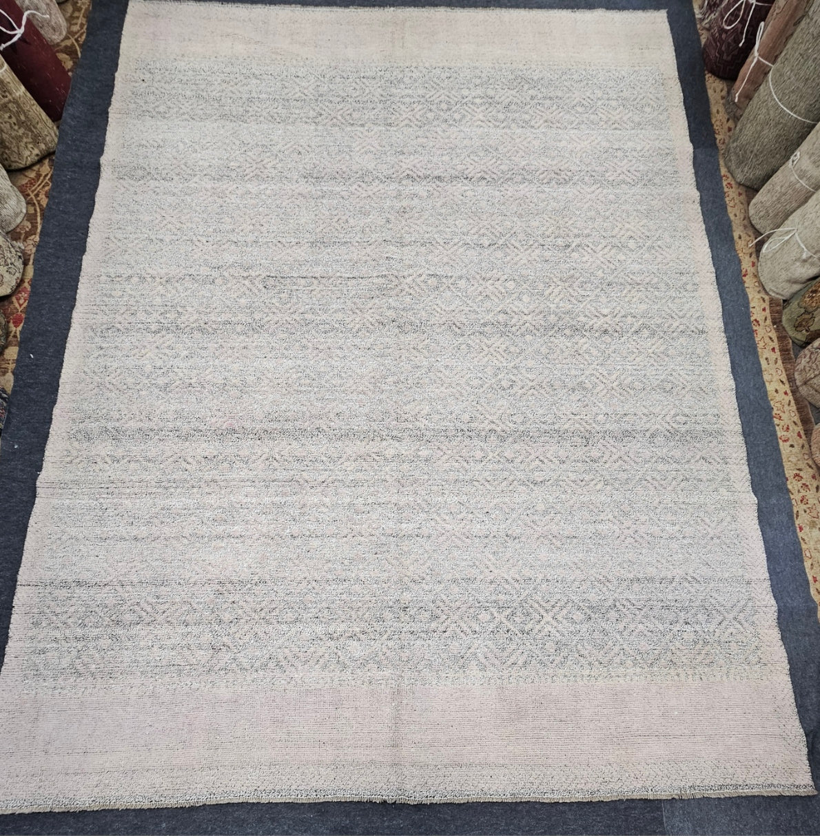 New Pink Distressed Moroccan Rug – 9 x 12.3 ft (#10250)