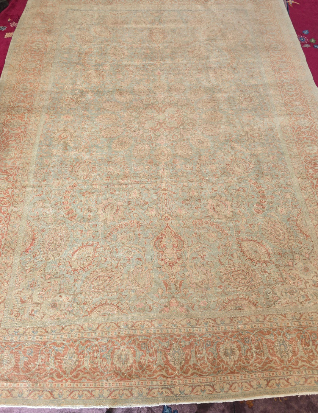 Antique Persian Tabriz Rug – Hand-Knotted Floral Area Rug (10 x 13.10) (#10336)