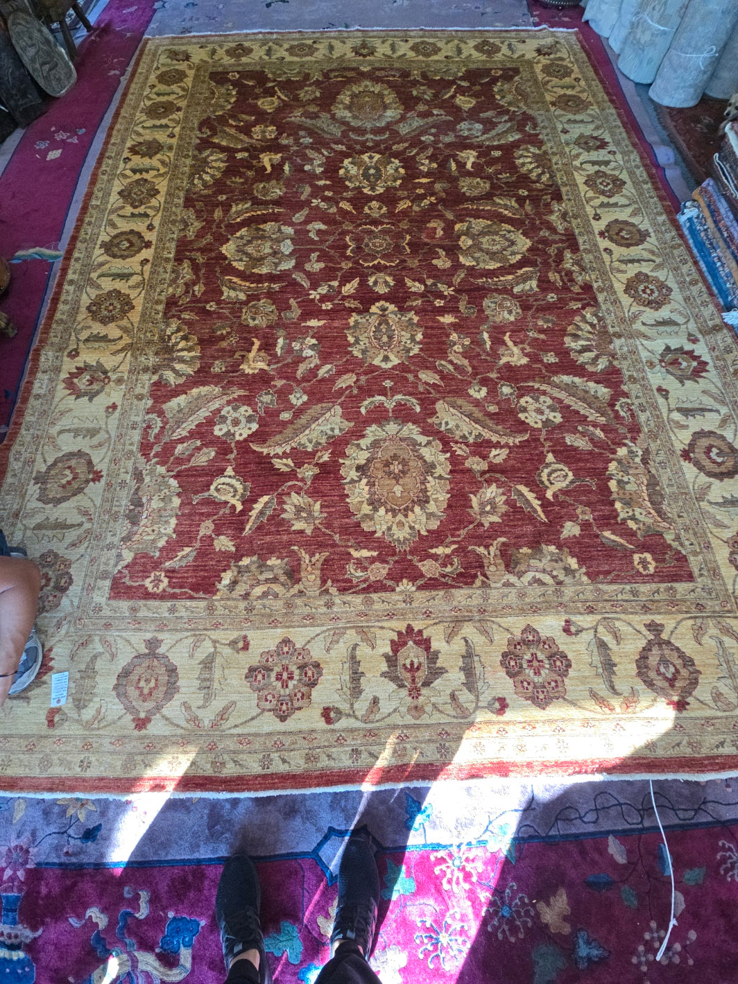 Afghan Traditional Teawash Rug – 10 x 14 (#10340)