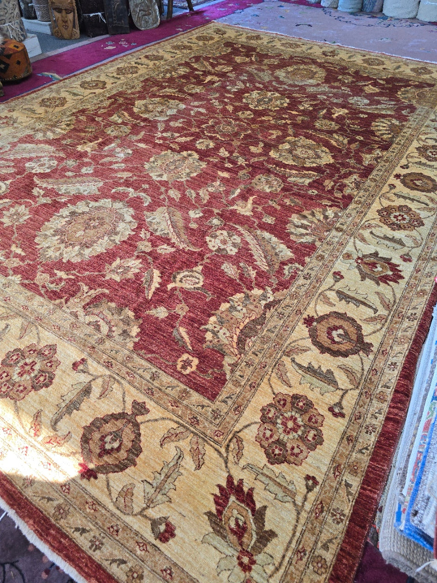 Afghan Traditional Teawash Rug – 10 x 14 (#10340)