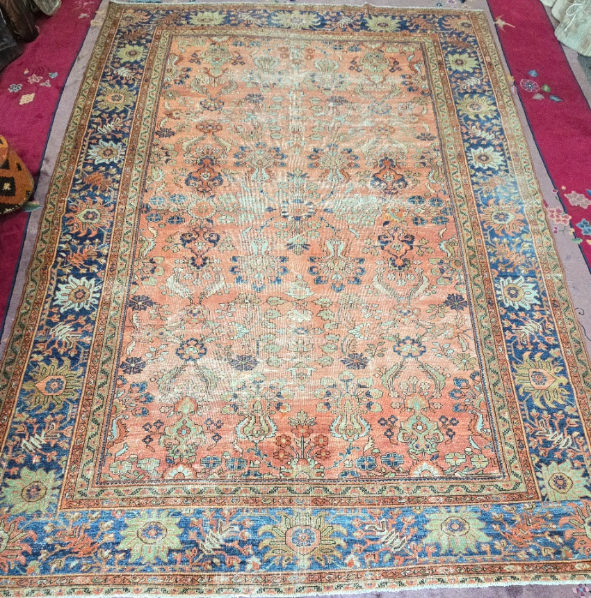 Antique Persian Mahal Rug (#10341) – Hand-Knotted Vintage Rug – 8.9 x 12