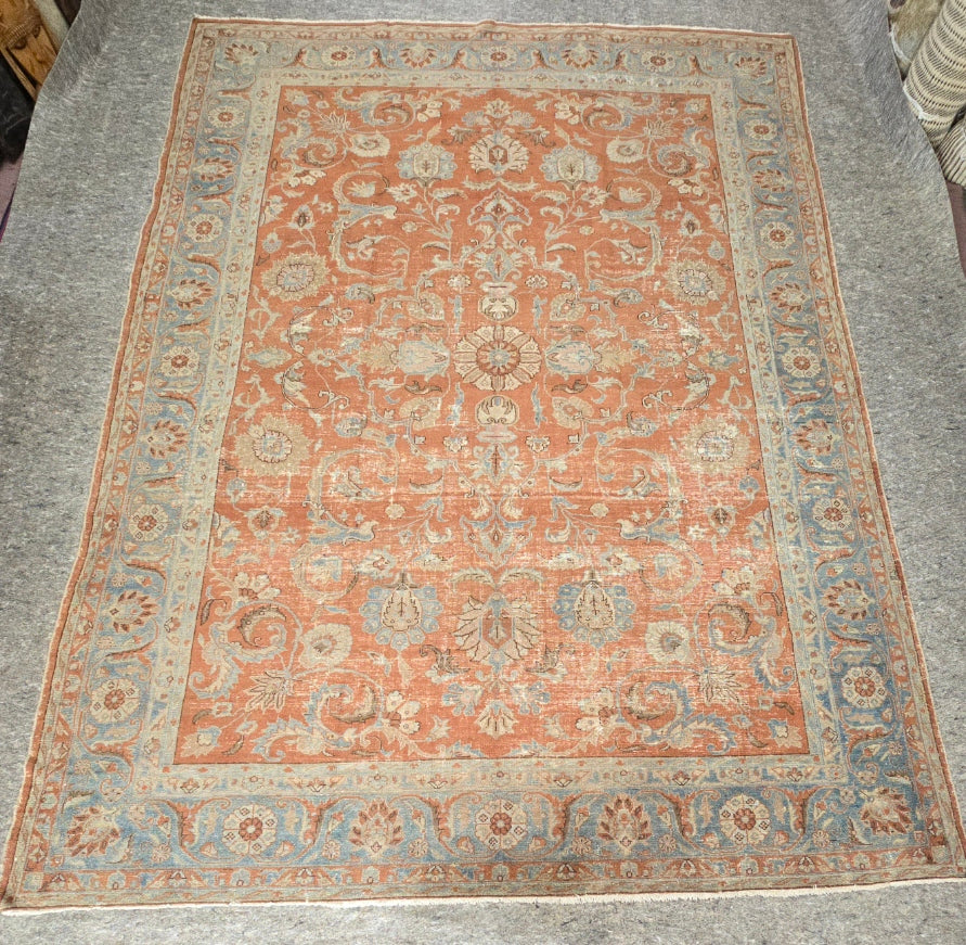 Antique Persian Mahal Rug – Hand-Knotted Wool (Circa 1920) (#9557) – 9 x 12