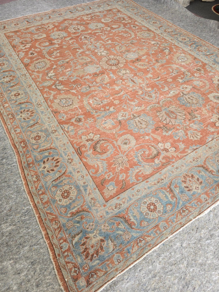 Antique Persian Mahal Rug – Hand-Knotted Wool (Circa 1920) (#9557) – 9 x 12