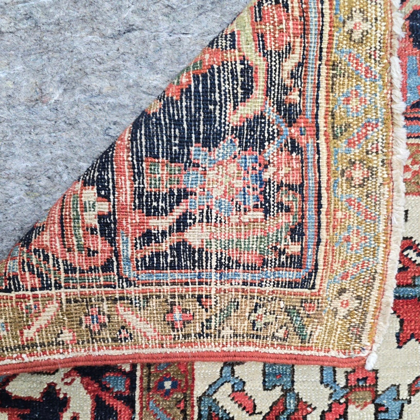 RARE 19th Century Antique Persian baby Serapi Rug – Hand-Knotted Wool (5 x 7 feet) #26430