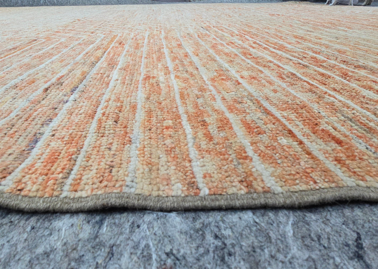 Modern Orange Handwoven Rug – 9 x 12 ft (10348)