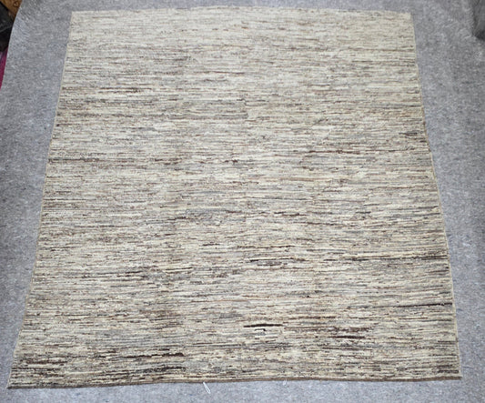 Handwoven Moroccan Style Rug - 8x10 | Geometric Tribal Design in Neutral Tones (#10354)