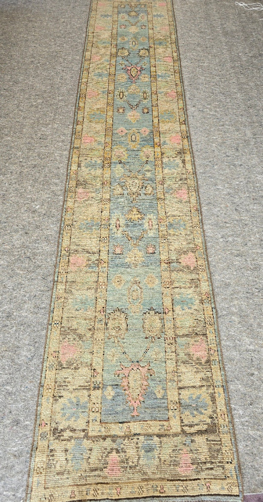 New Oushak Design  Runner – 3 x 16 (10364)