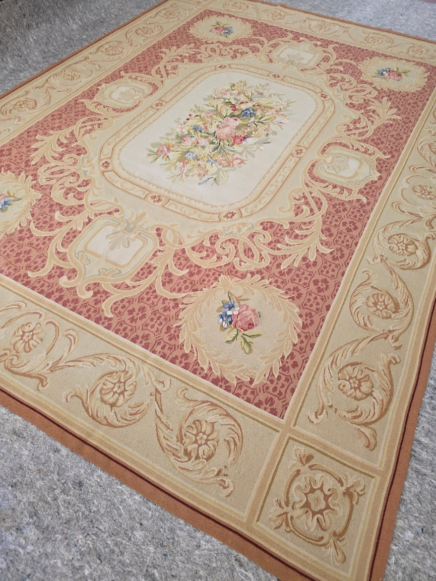 French Aubusson Rug 9x12 ( 5850)